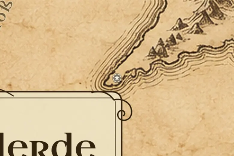 Andrast auf der Karte von Mittelerde