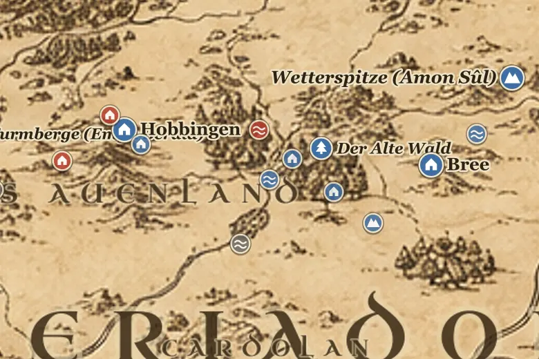 Bockenburger Fähre auf der Karte von Mittelerde