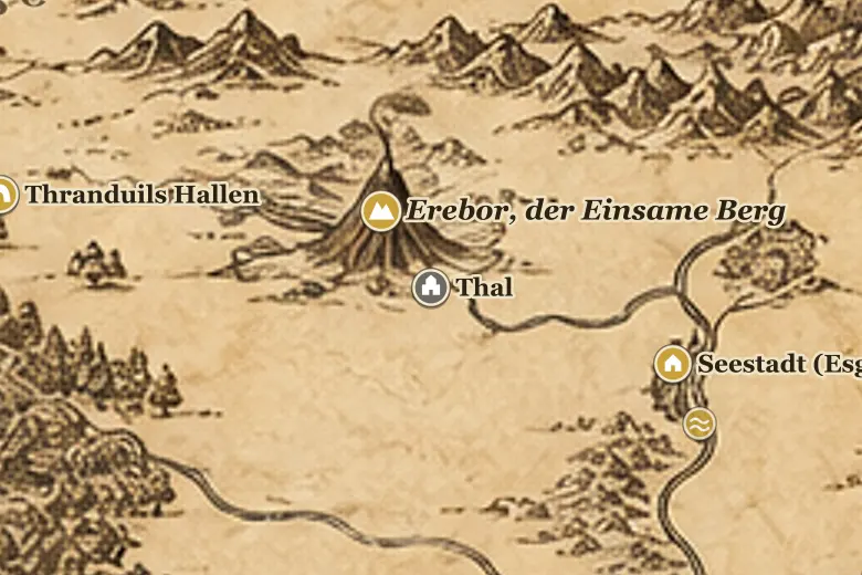 Thal auf der Karte von Mittelerde