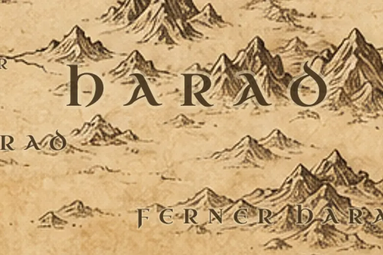 Harad auf der Karte von Mittelerde
