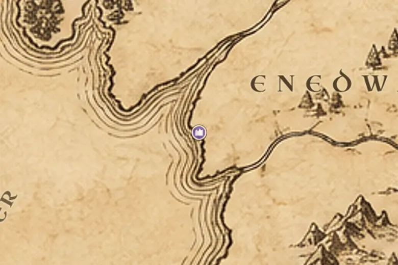 Lond Daer auf der Karte von Mittelerde