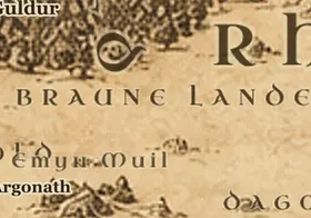 Die Braunen Lande auf der Karte von Mittelerde