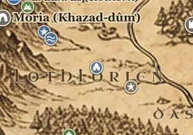 Caras Galadhon auf der Karte von Mittelerde