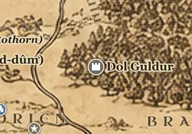 Dol Guldur auf der Karte von Mittelerde