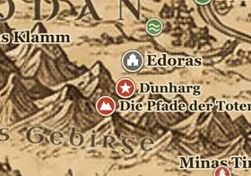 Dunharg auf der Karte von Mittelerde