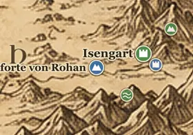 Die Pforte von Rohan auf der Karte von Mittelerde