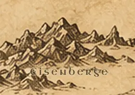 Die Eisenberge auf der Karte von Mittelerde
