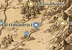 Bruchtal (Imladris) auf der Karte von Mittelerde