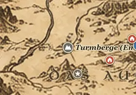 Turmberge (Emyn Beraid) auf der Karte von Mittelerde