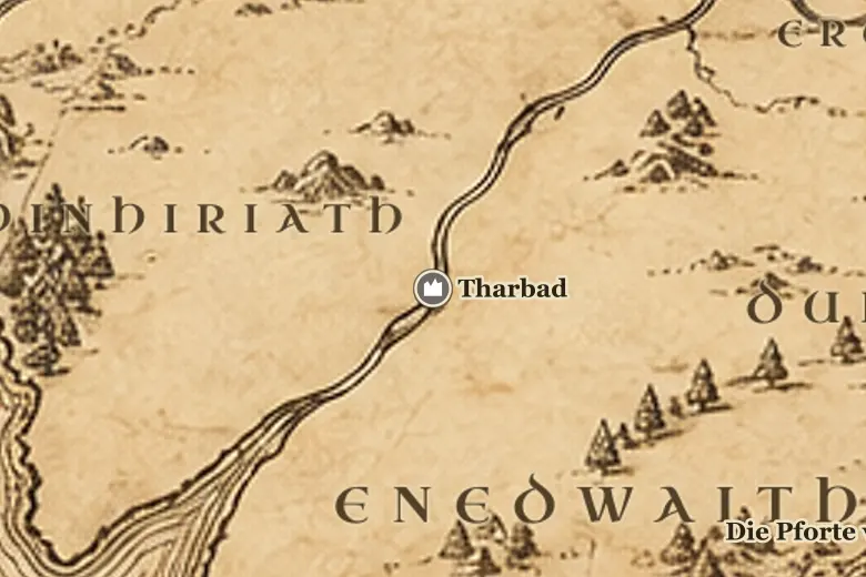 Tharbad auf der Karte von Mittelerde