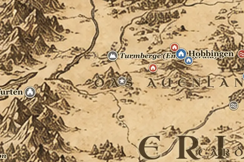 Westmark auf der Karte von Mittelerde