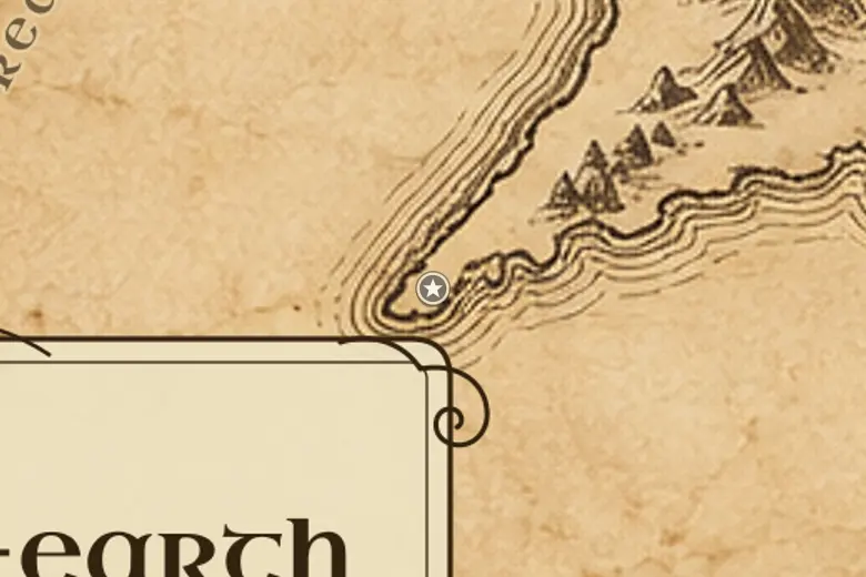 Andrast on the map of Middle-earth