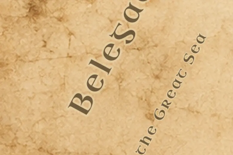 Belegaer on the map of Middle-earth