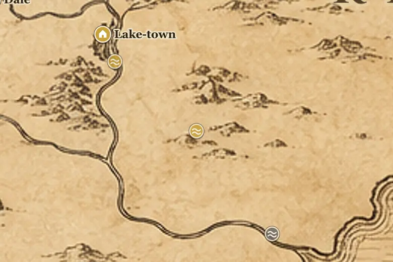 River Running on the map of Middle-earth