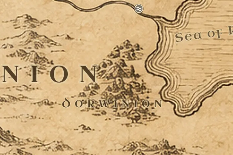 Dorwinion on the map of Middle-earth