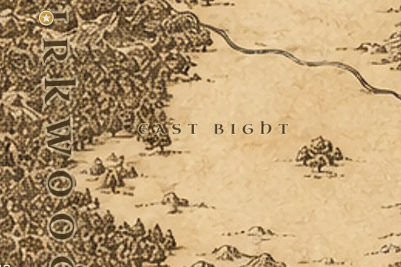 East Bight on the map of Middle-earth