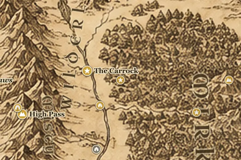 Forest Gate on the map of Middle-earth