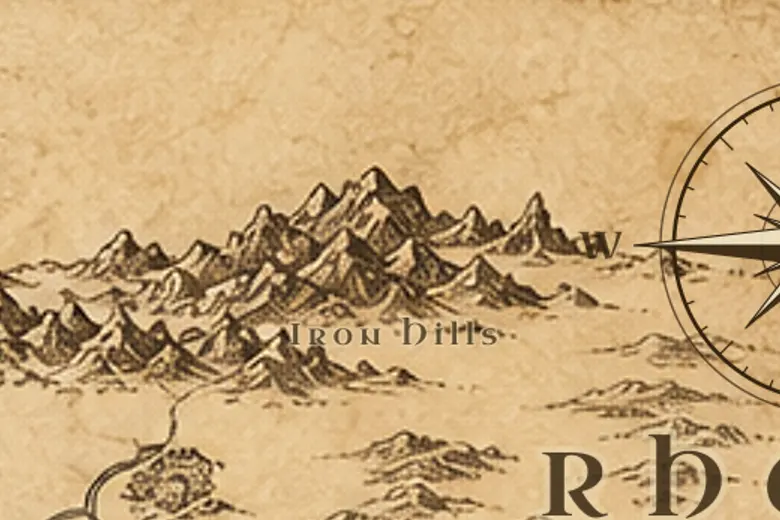 Iron Hills on the map of Middle-earth