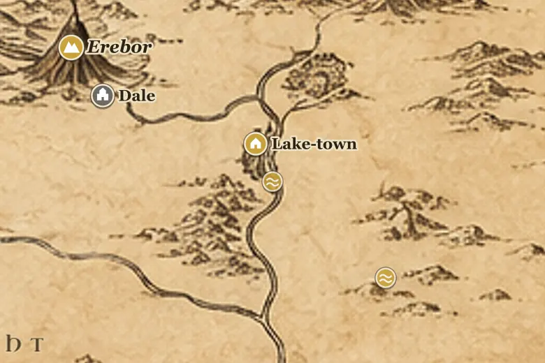 Long Lake on the map of Middle-earth