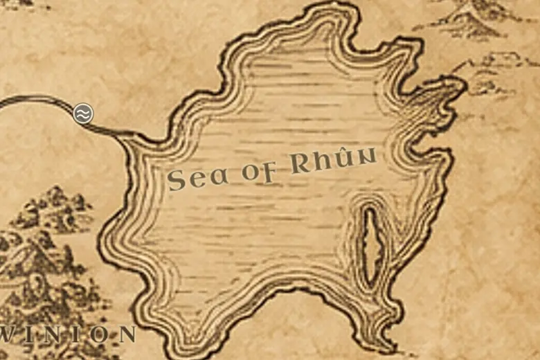 Sea of Rhûn on the map of Middle-earth