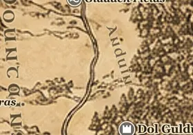 Anduin on the map of Middle-earth