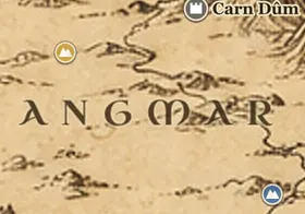 Angmar on the map of Middle-earth
