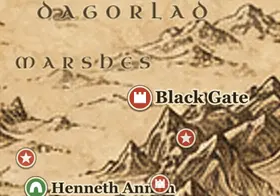 Black Gate on the map of Middle-earth