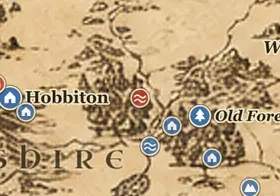 Brandywine Bridge on the map of Middle-earth