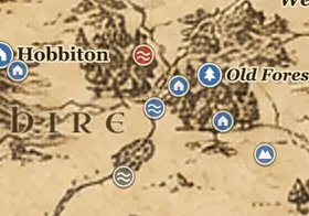 Bucklebury Ferry on the map of Middle-earth