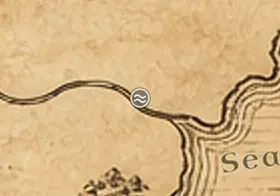 Confluence of Celduin and Carnen on the map of Middle-earth