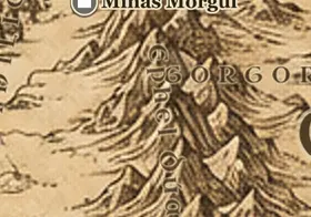 Ephel Dúath on the map of Middle-earth