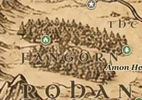 Fangorn Forest on the map of Middle-earth