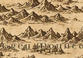 Grey Mountains on the map of Middle-earth