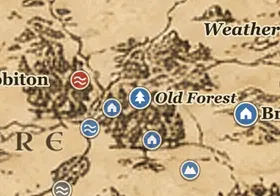 Old Forest on the map of Middle-earth