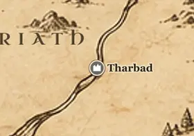 Tharbad on the map of Middle-earth