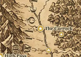 The Carrock on the map of Middle-earth