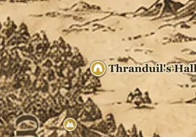 Thranduil's Halls on the map of Middle-earth