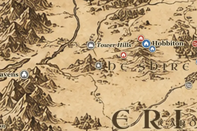 Westmarch on the map of Middle-earth