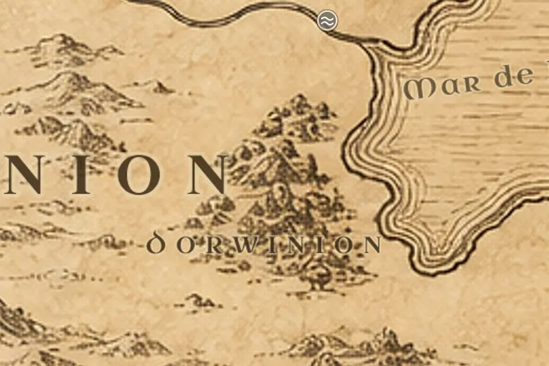 Dorwinion en el mapa de la Tierra Media