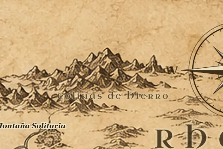 Las Colinas de Hierro en el mapa de la Tierra Media