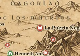 La Puerta Negra (el Morannon) en el mapa de la Tierra Media