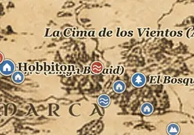 El Puente del Brandivino en el mapa de la Tierra Media