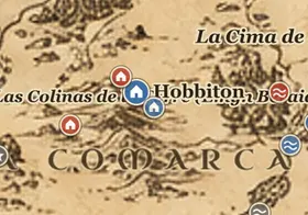Delagua en el mapa de la Tierra Media