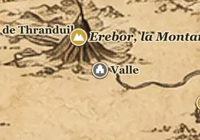 Valle en el mapa de la Tierra Media