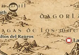 Las Ciénagas de los Muertos en el mapa de la Tierra Media