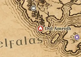 Dol Amroth en el mapa de la Tierra Media
