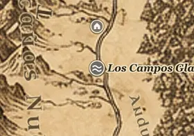 Los Campos Gladios en el mapa de la Tierra Media