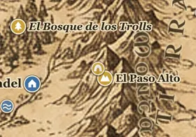 La Ciudad de los Trasgos en el mapa de la Tierra Media