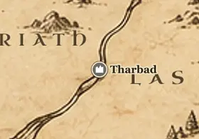 Tharbad en el mapa de la Tierra Media