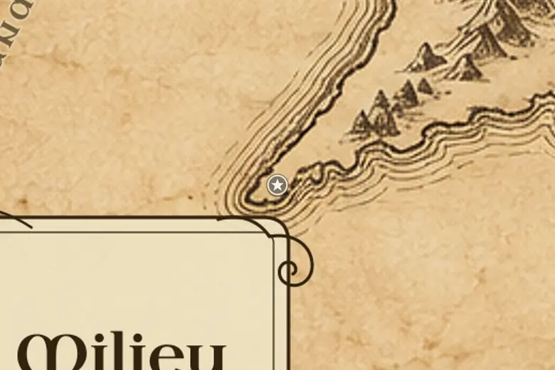 L'Andrast sur la carte de la Terre du Milieu